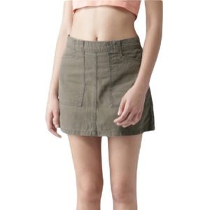 Forever 21 army green mini jean skirt size small